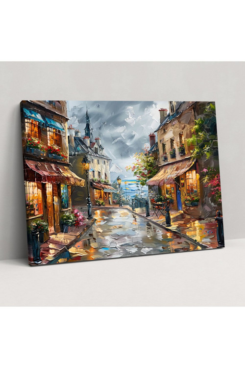 Avrupa Caddesi Kanvas Tablo - Leonid Afremov, Kanvas Tablo, Duvar Tablosu, Duvar Dekorasyonu
