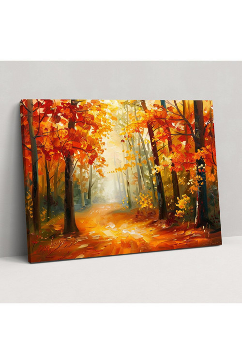 Leonid Afremov Kanvas Tablo Sonbahar Ormanı Duvar Dekorasyonu, Leonid Afremov, Kanvas Tablo