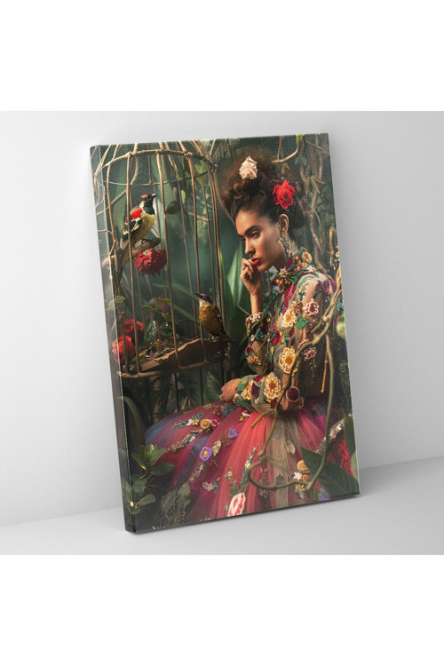 Frida Ressam Tarzı Duvar Tablosu - Frida Ressam, Ev Dekorasyonu, Duvar Dekorasyonu, Kanvas Tablo