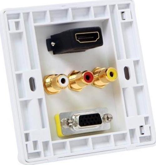Hdmı(180) + Vga-2 + Av-2 Kanal Üst Priz SL-Prz10