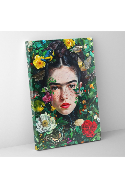 Frida Ressam Tarzı Duvar Tablosu - Frida Ressam, Kanvas Tablo, Duvar Tablosu, Duvar Dekorasyonu