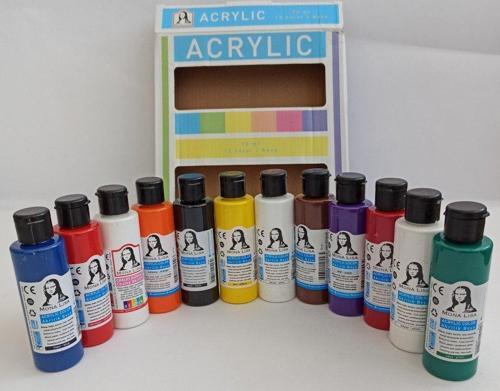 Monalisa Akrilik Boya 12X70 Ml Karışık Set Extra Beyaz SD150-X14