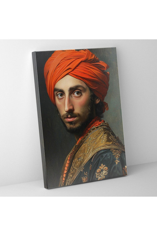 Doğal Işıklı Türbanlı Adam Kanvas Tablo, Johannes Vermeer, Duvar Tablosu