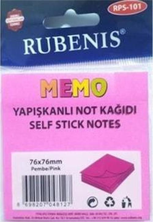 Yapışkanlı Not Kağıdı 76X76 Mm Şeffaf Pembe 50 Yaprak Rps-152 (24 Koçan)
