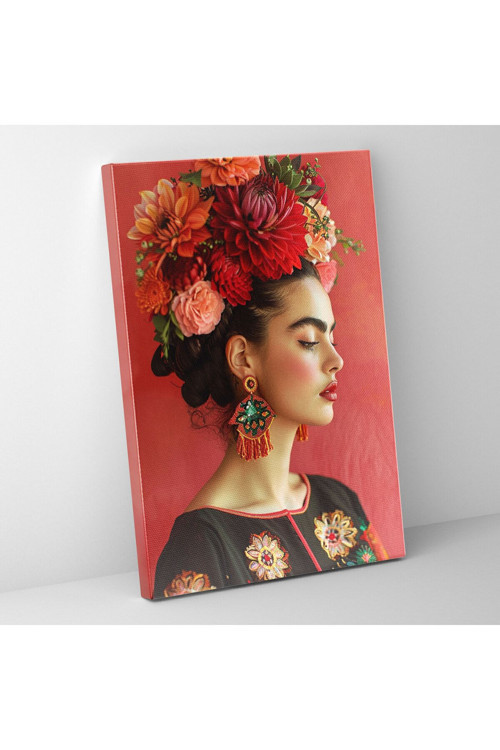 Frida Ressam Tarzı Kanvas Tablo - Frida Ressam, Duvar Tablosu, Ev Dekorasyonu, Frida Ressam Tarzı