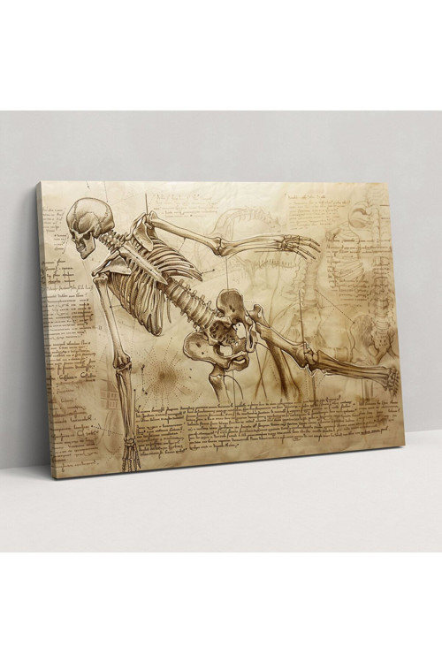 Leonardo Da Vinci Duvar Tablosu, Anatomik Çizimler Kanvas Tablo, Leonardo Da Vinci