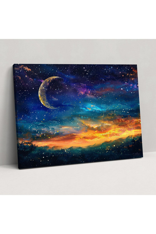 Leonid Afremov Gece Gökyüzü Kanvas Tablo, Leonid Afremov, Ev Dekorasyonu
