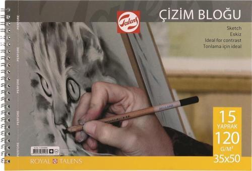 35X50Cm 120 Gram 15 Yaprak Spiralli Çizim Blok Çizim Defteri