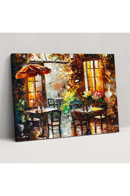Leonid Afremov Kafe Kanvas Tablo, Leonid Afremov, Duvar Dekorasyonu, Kanvas Tablo