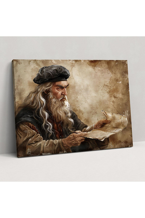 İkonik Mucit Leonardo Da Vinci Kanvas Tablo, Leonardo Da Vinci, Kanvas Tablo, Duvar Tablosu