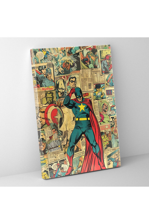 Popart Tarzı Duvar Tablosu - Popart, Kanvas Tablo, Duvar Tablosu, Çizgi Roman Kapakları