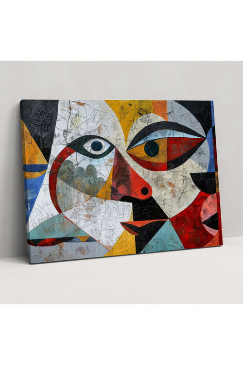 Picasso'dan İlham Alan Geometrik Soyut Kanvas Tablo, Pablo Picasso, Ev Dekorasyonu, Kanvas Tablo