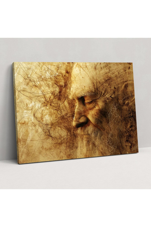 Korkutucu Portreler Leonardo Da Vinci Duvar Tablosu, Leonardo Da Vinci, Kanvas Tablo, Kanvas Tablo