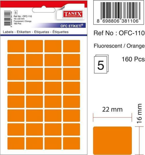 Ofc-110 Ofis Etiketi Fosforlu Turuncu 1105705