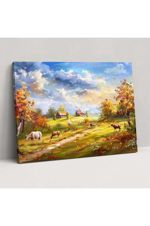 Kaprisli Kırsal Leonid Afremov Kanvas Tablo Duvar Dekorasyonu, Leonid Afremov, Duvar Tablosu
