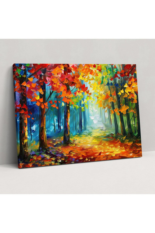 Leonid Afremov Kanvas Tablo Büyülü Orman Duvar Tablosu, Leonid Afremov, Duvar Tablosu, Kanvas Tablo