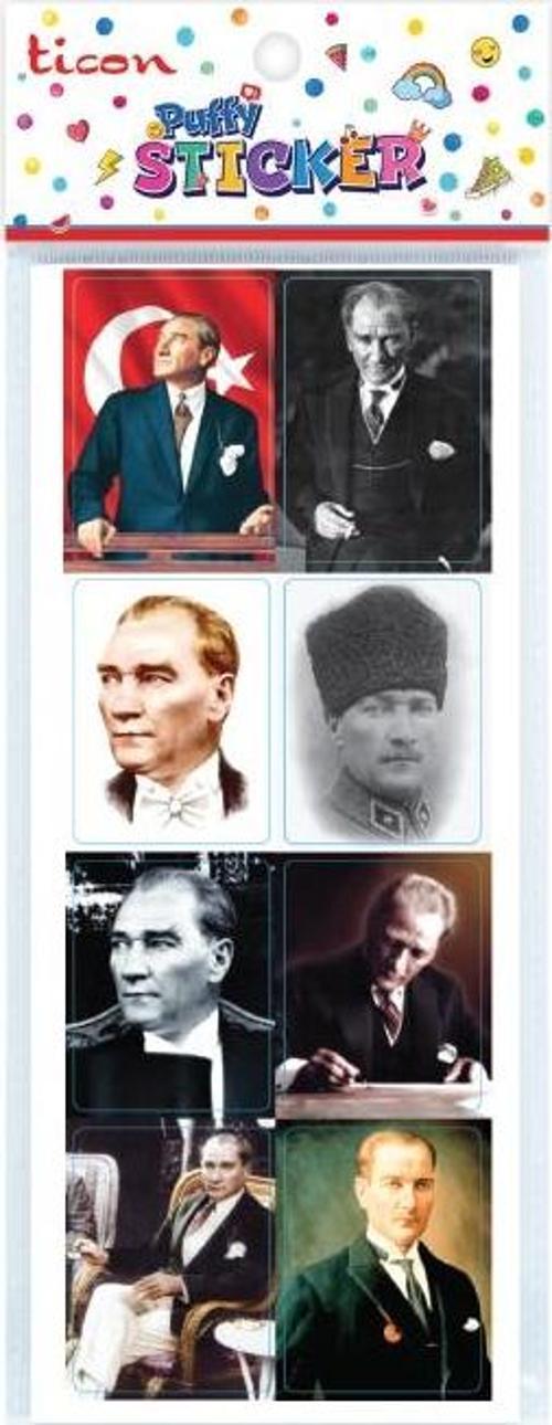 Puffy Sticker Atatürk Tps-017/4 348961 (20 Li Paket)