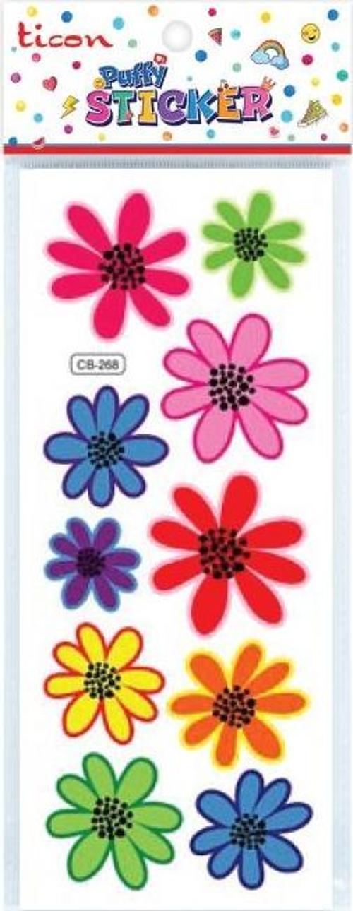 Puffy Sticker Çiçek Tps-008/1 348915 (20 Li Paket)