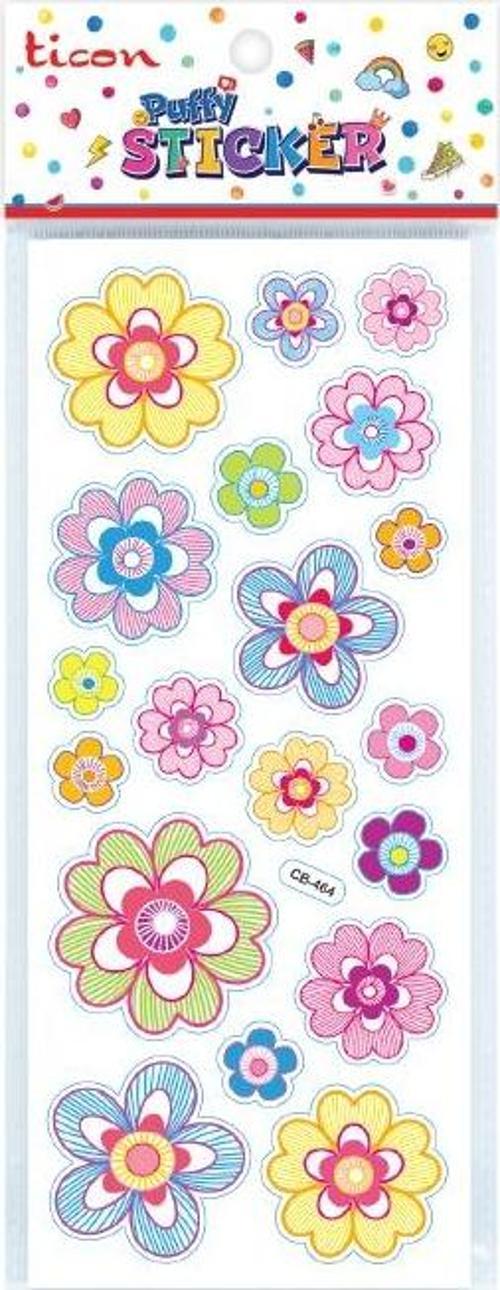 Puffy Sticker Çiçek Tps-008/4 348918 (20 Li Paket)