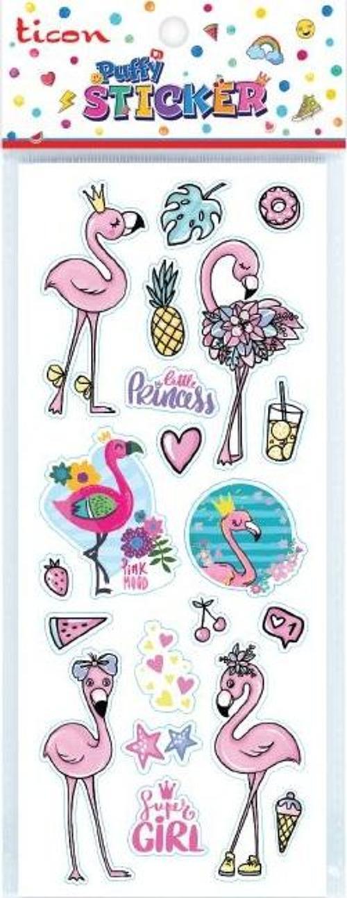 Puffy Sticker Flamingo Tps-009/5 348924 (20 Li Paket)