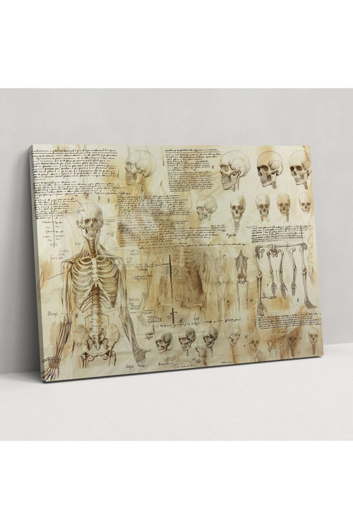 Leonardo Da Vinci İnsan Anatomisi Kanvas Tablo, Leonardo Da Vinci, Ev Dekorasyonu, Duvar Tablosu