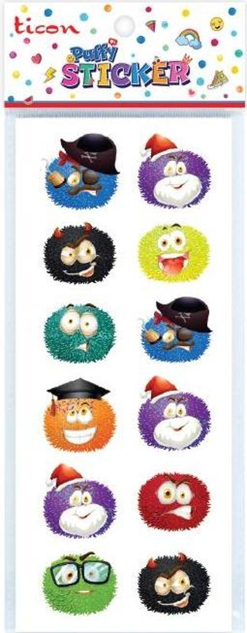 Puffy Sticker Gülen Yüz Tps-001/2 348851 (20 Li Paket)