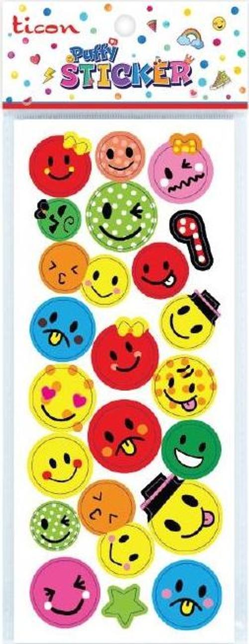 Puffy Sticker Gülen Yüz Tps-001/8 348865 (20 Li Paket)