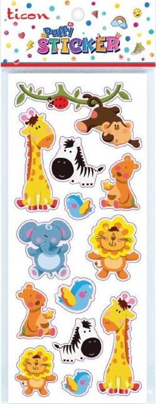 Puffy Sticker Hayvan Figürleri Tps-007/12 348909 (20 Li Paket)