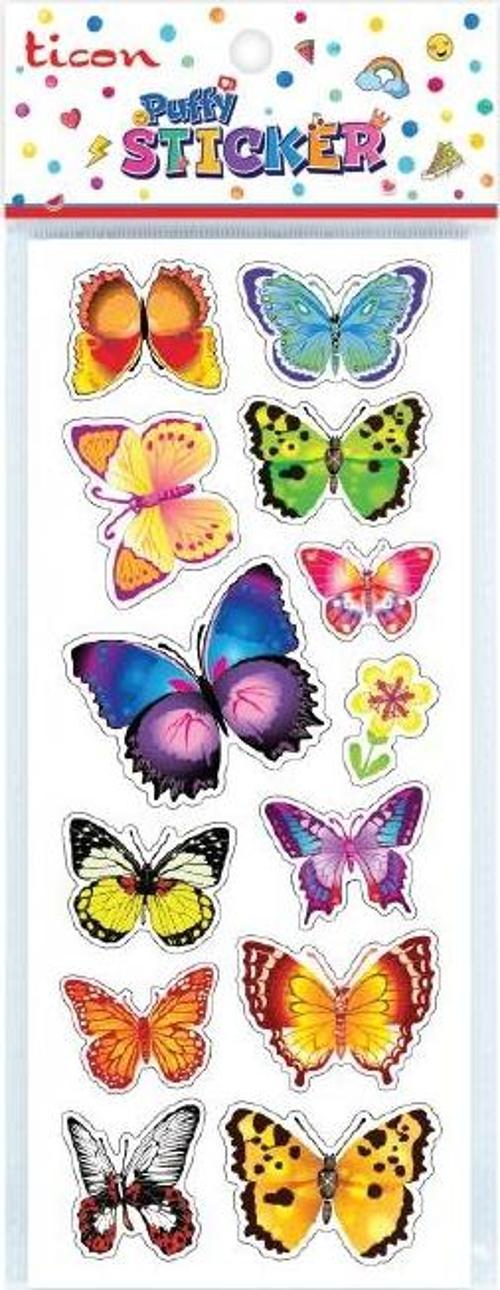 Puffy Sticker Kelebek Tps-007/16 348913 (20 Li Paket)
