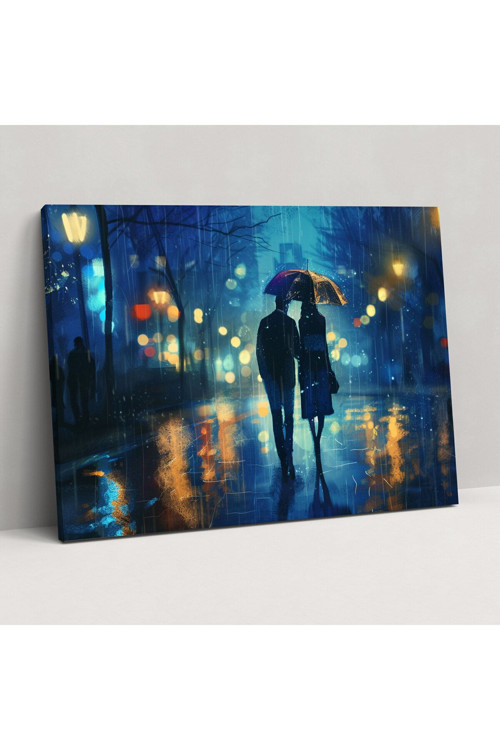 Romantik Gece Leonid Afremov Duvar Tablosu, Leonid Afremov, Kanvas Tablo