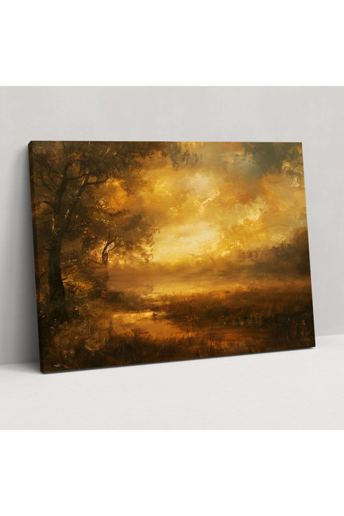 Rembrandt Altın Saat Manzara Duvar Tablosu - Rembrandt, Rembrandt, Kanvas Tablo, Kanvas Tablo
