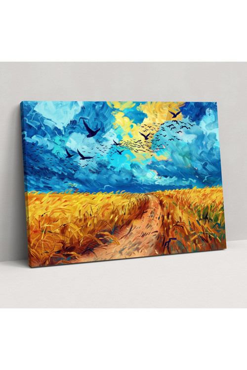 Vincent Van Gogh Buğday Tarlası Kanvas Tablo, Vincent Van Gogh, Kanvas Tablo