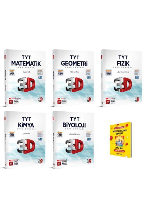 3D Yayınları Tyt Matematik Geometri Fizik Kimya Ve Biyoloji Soru Bankası Sayısal 5Li Set