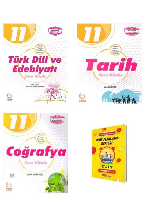 Palme Yayınevi 11. Sınıf Türk Dili Edebiyatı Tarih Ve Coğrafya 3Lü Set Soru Kitabı