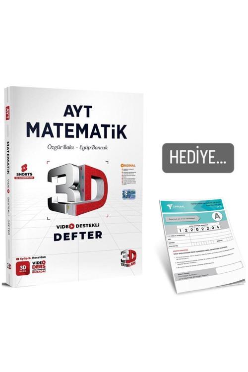 3D Yayınları 2024 Ayt Matematik Video Destekli Defter 9786259906096
