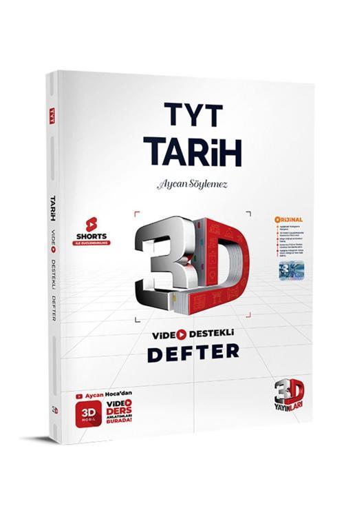 3D Yayınları 3D Tyt Video Destekli Tarih Defter