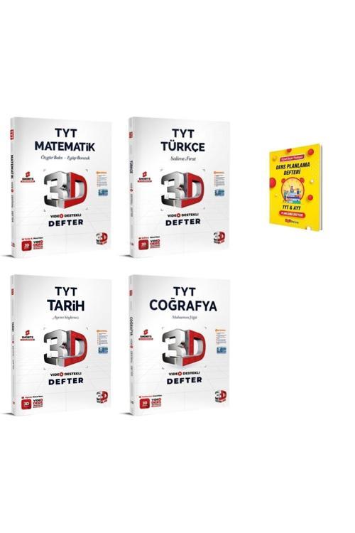3D Yayınları Tyt Matematik Türkçe Tarih Ve Coğrafya Video Destekli Defter 4Lü Sayısal Set