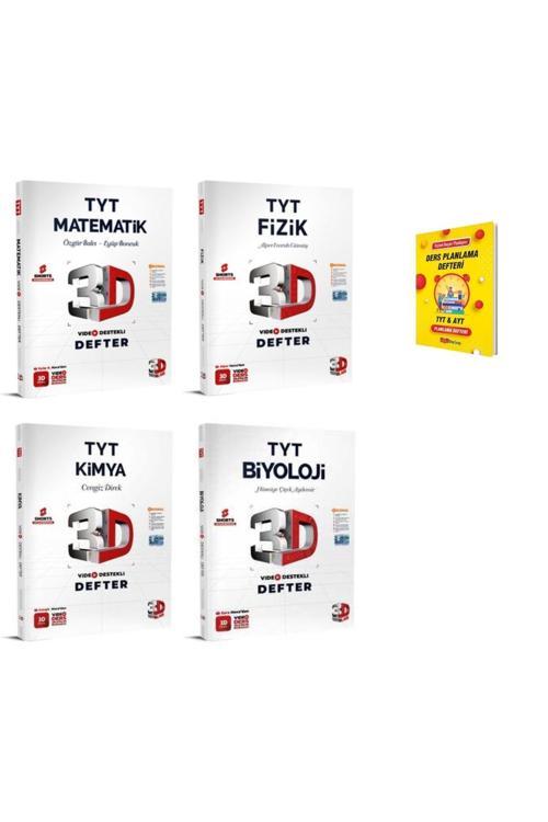 3D Yayınları Tyt Matematik Fizik Kimya Ve Biyoloji Video Destekli Defter 4Lü Sayısal Set