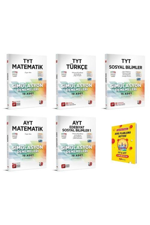 3D Yayınları Tyt-Ayt Matematik Türkçe Edebiyat Ve Sosyal Bilimler 5Li Denemeleri