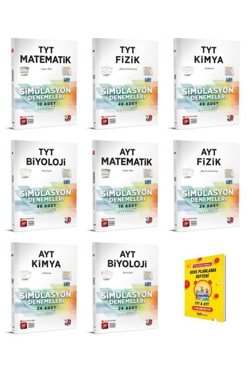 3D Yayınları Tyt - Ayt Matematik Fizik Kimya Ve Biyoloji 8Li Denemeleri