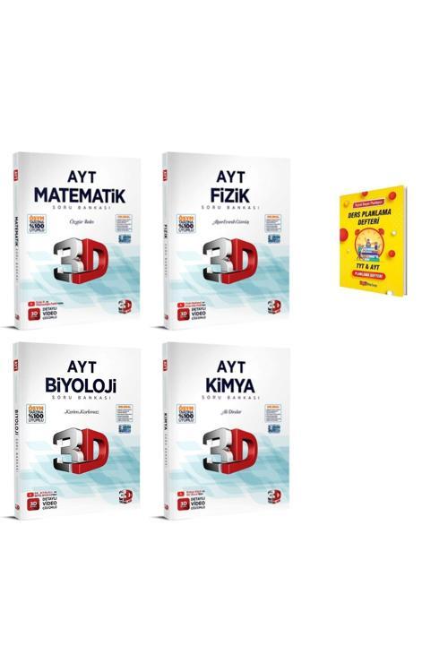 3D Yayınları Ayt Matematik Fizik Kimya Ve Biyoloji Soru Bankası 4Lü Set