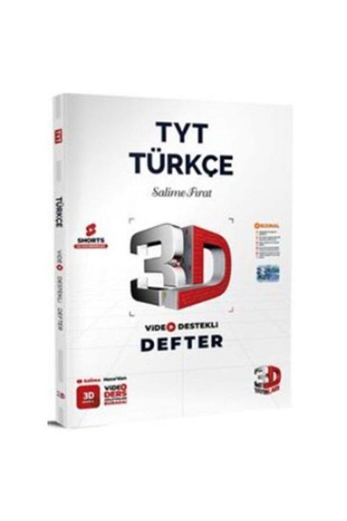 3D Yayınları 2025 3D Tyt Türkçe Video Destekli Defter Süper Fiyat Ayraç Hediyeli