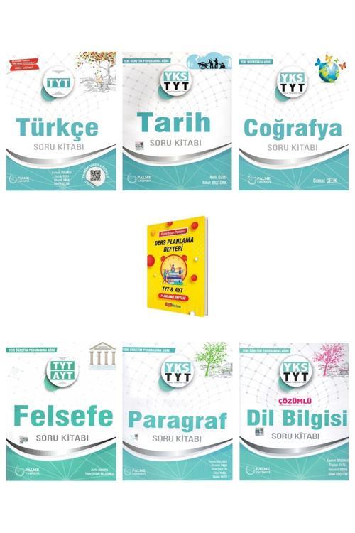 Palme Yayınevi Tyt Türkçe Tarih Coğrafya Felsefe Paragraf Ve Dilbilgisi Soru Kitabı 6Lı Set