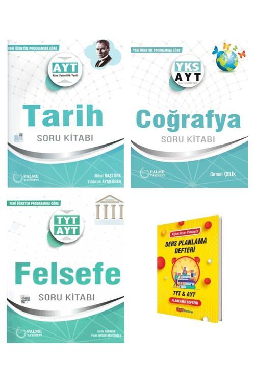 Palme Yayınevi Ayt Tarih Coğrafya Ve Felsefe Soru Kitabı 3Lü Set