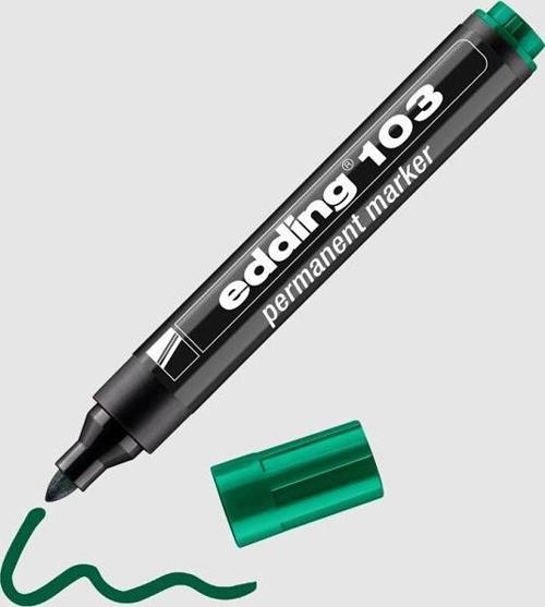 103 Permanent Markör Kalem Yuvarlak Uç 1,5-3 Mm Yeşil ED10304 (10 Lu Paket)