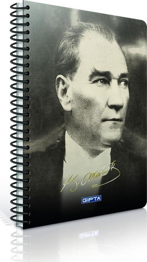 Atatürk A4 Spiralli Ofset Pp Kapak Defter 100 Yaprak Kareli (4 Lü Paket) 2619