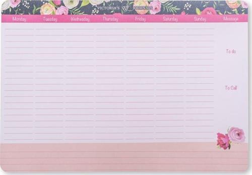 Victoria's Journals Spring Garden 17X24Cm 52 Yaprak Weekly Planner Haftalık Planlayıcı 60 Gram 147450-99