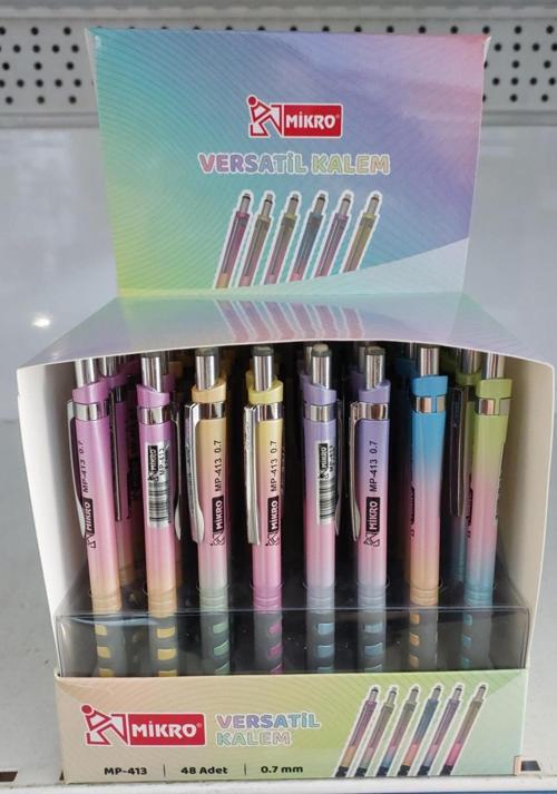 Versatil Kalem 0.7 Mm (Mekanik Uçlu Kurşun Kalem) 413-48 (48 Li Paket)