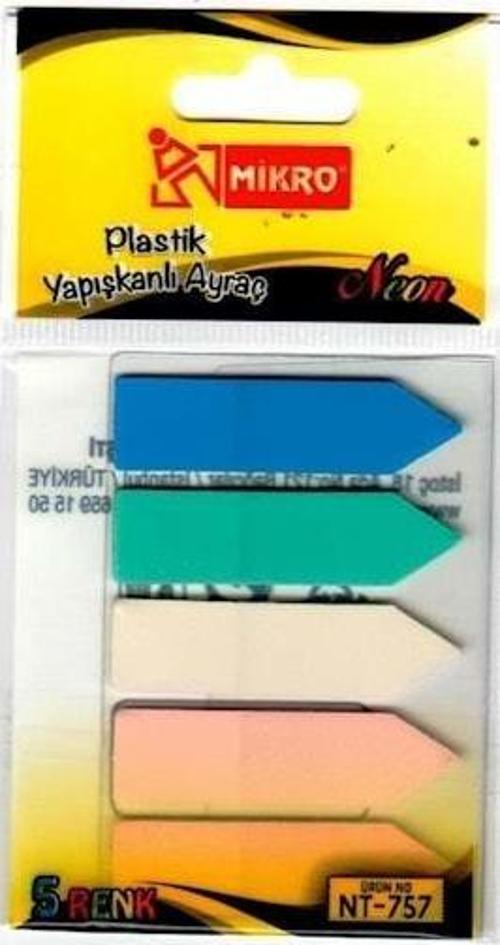 Yapışkanlı Not Kağıdı Ayraç 5 Renk Nt-757