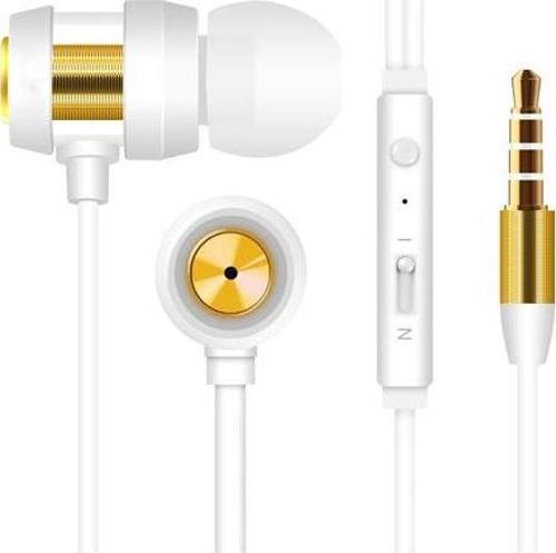 Beyaz Gold Mikrofonlu Kulaklık SN-J01